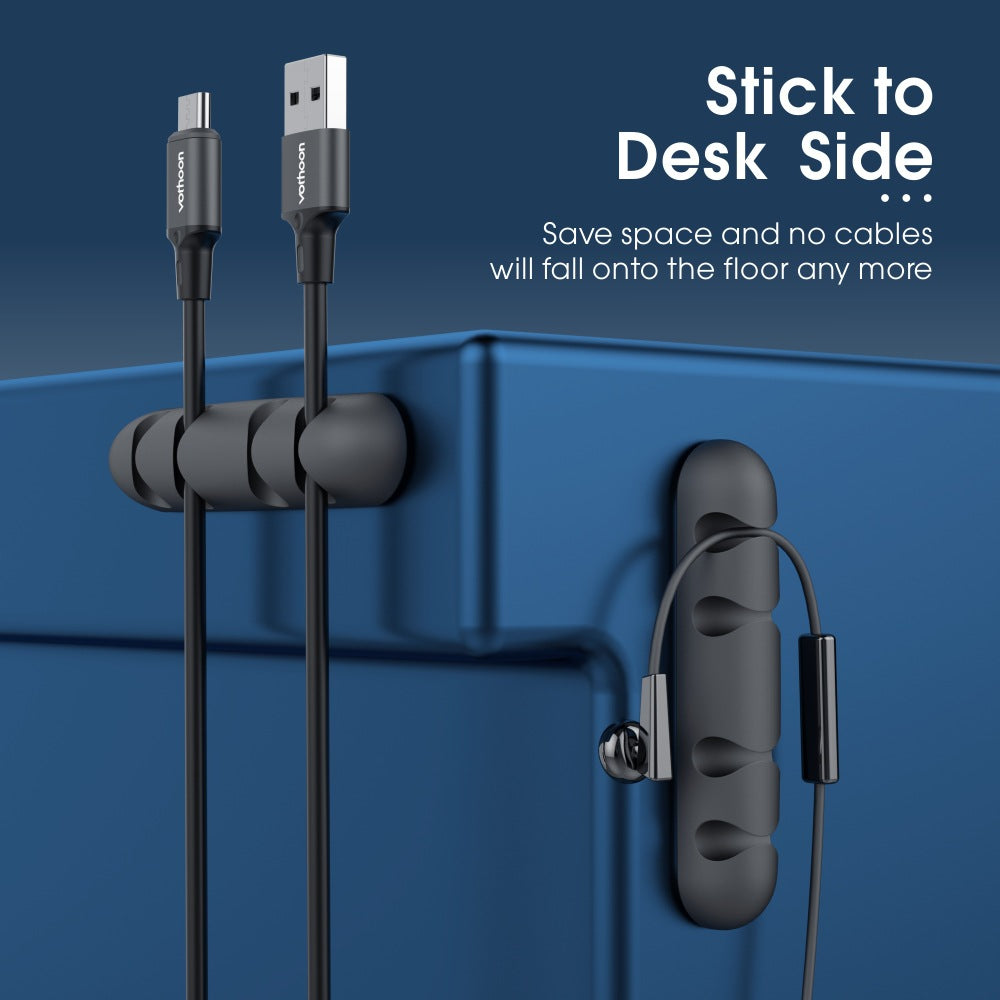 Organizador de Cables Adhesivos - Mantén tu escritorio ordenado